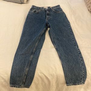 Zara Mom Fit straight denim, dark wash